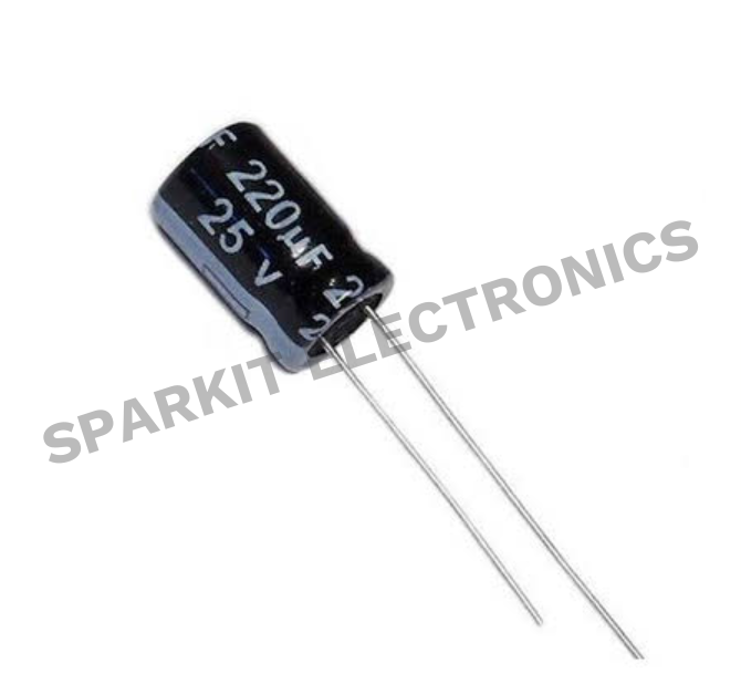 220uF /25v Electrolytic Capacitor
