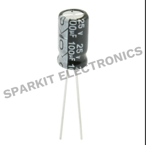 100uF/25v Electrolytic Capacitor